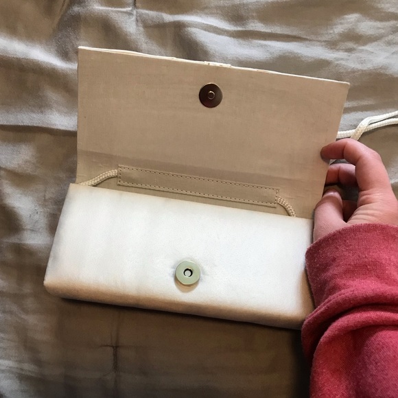 White Studded Clutch/Crossbody - Picture 3 of 5